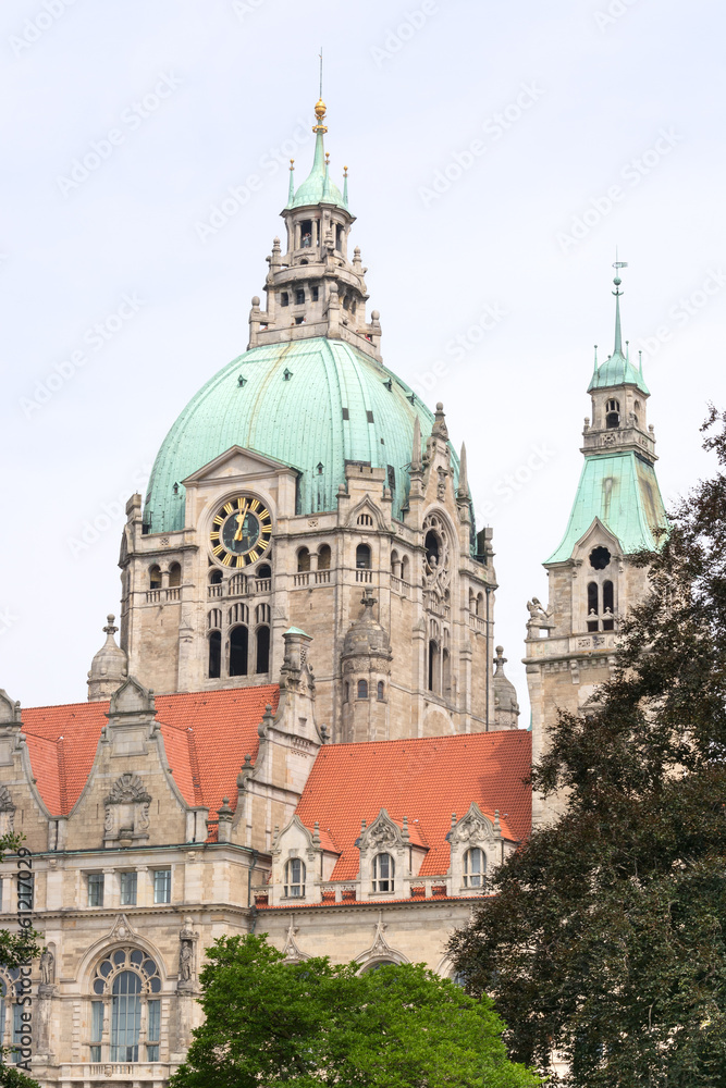 Detail of the New Town Hall in Hanover, Germany