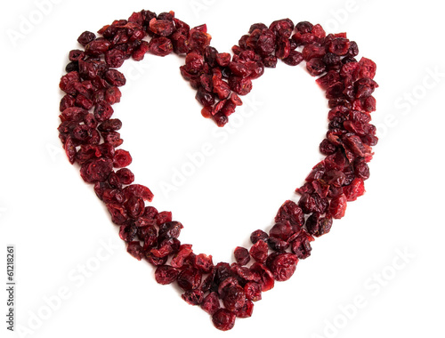 heart of dried cranberries