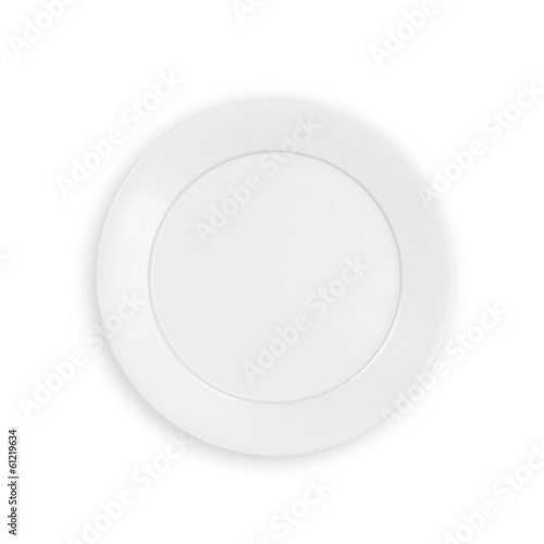 Empty Blank Plate isolated on white background