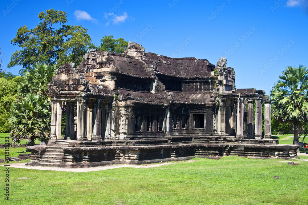 Ancient library in Angkor Wat Temple, Cambodia.