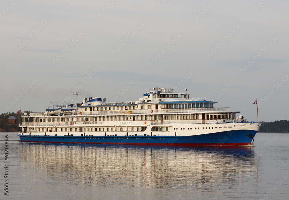 Steamship at volga Steamship at volga