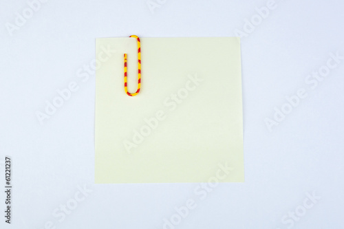 sheet of paper witn paper clip