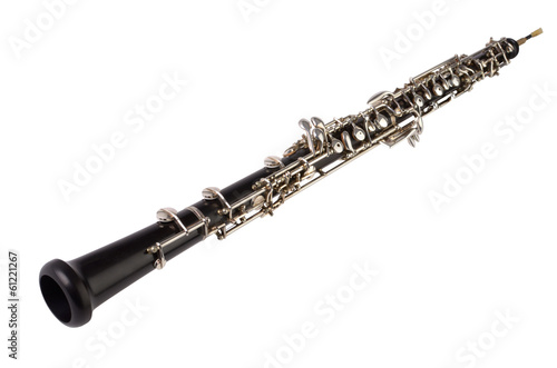 Oboe auf weissem Hintergrund
