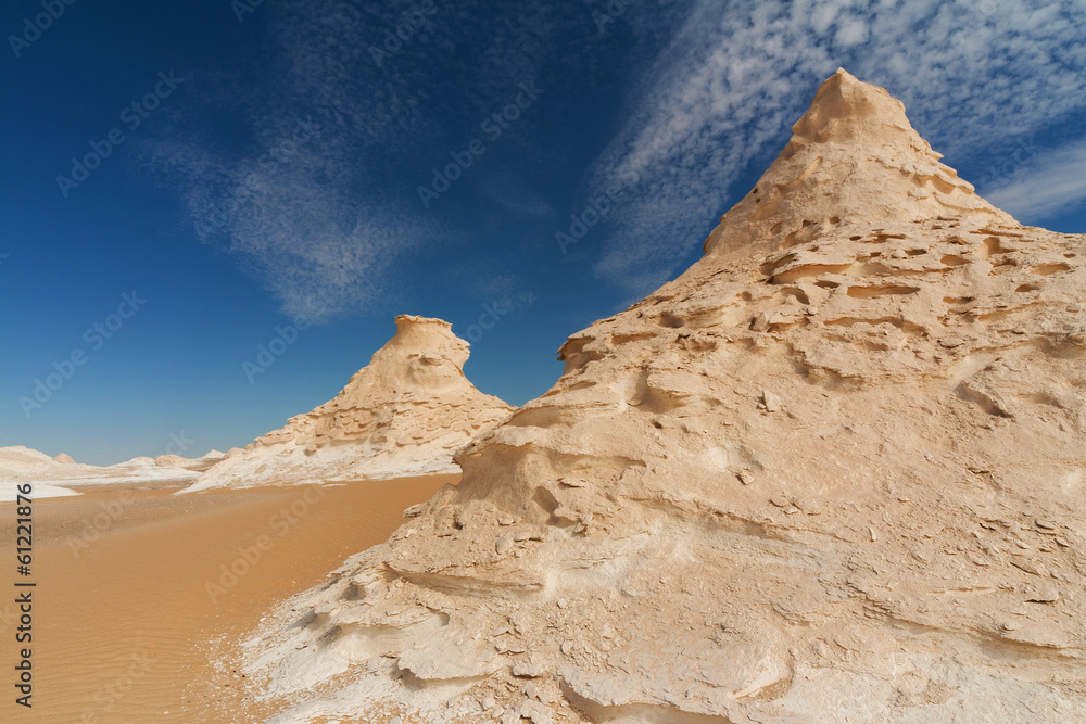 Unusual rock formations in White desert, Farafra, Egypt