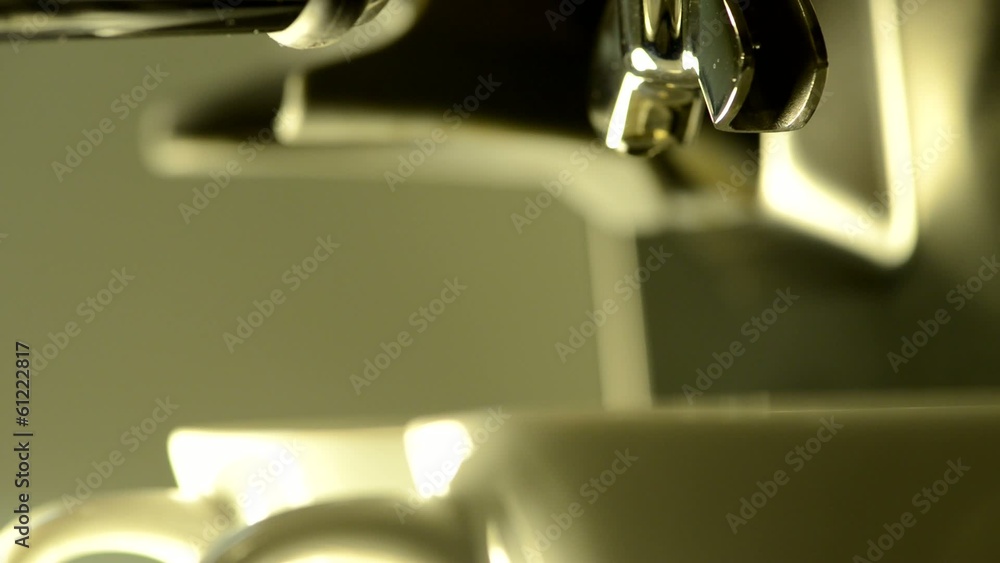 Two shot of Espresso extraction - extreme close-up High Definit Two shot of Espresso extraction - extreme close-up High Definit