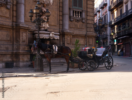 Buggy in the Quattro Canti square  Palermo