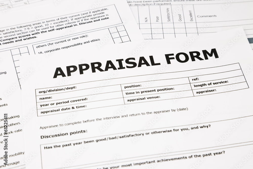 appraisal form and paperwork appraisal form and paperwork