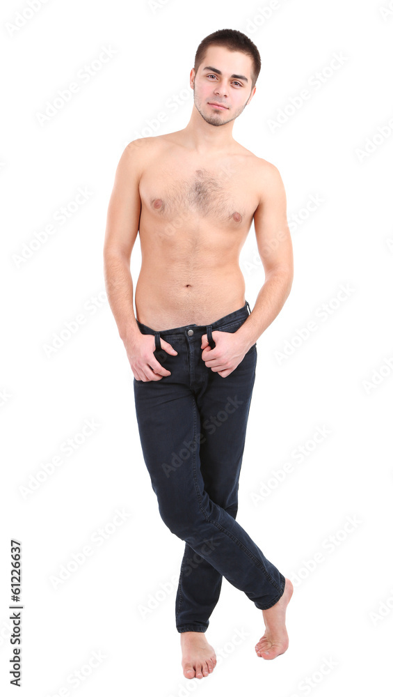 Handsome young man isolated on white Handsome young man isolated on white