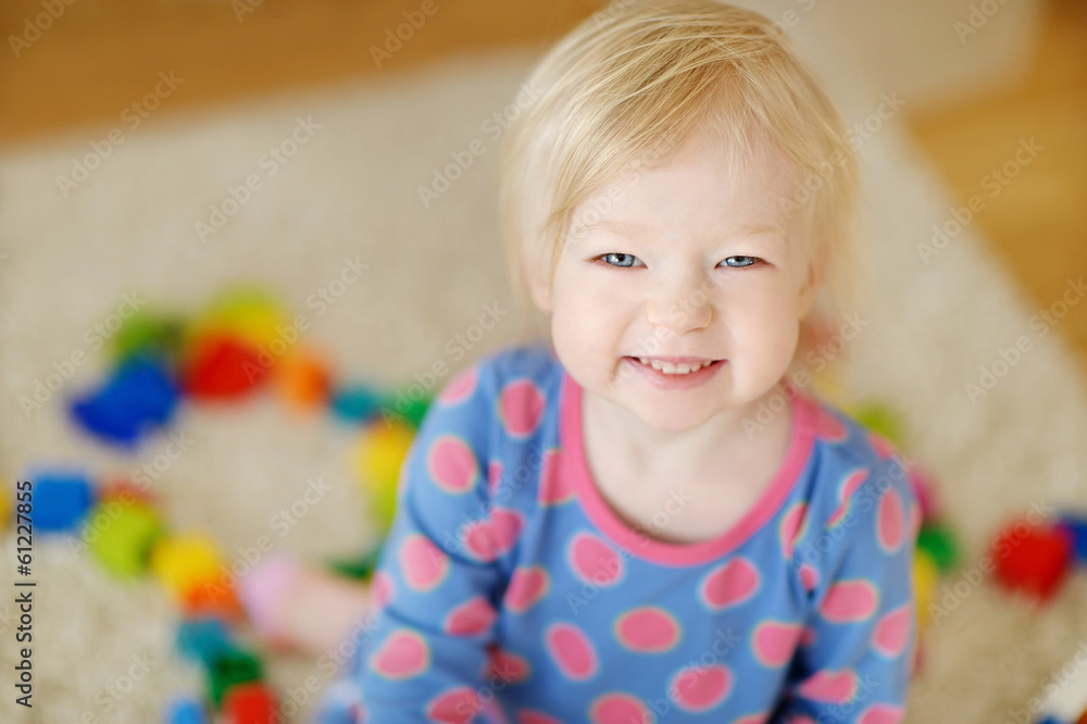 Adorable girl portrait at home Adorable girl portrait at home