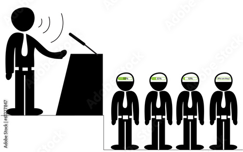 Orator speaking to the audience