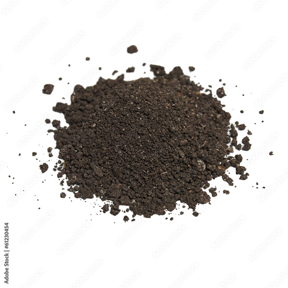 Pile of soil isolated on white background Pile of soil isolated on white background