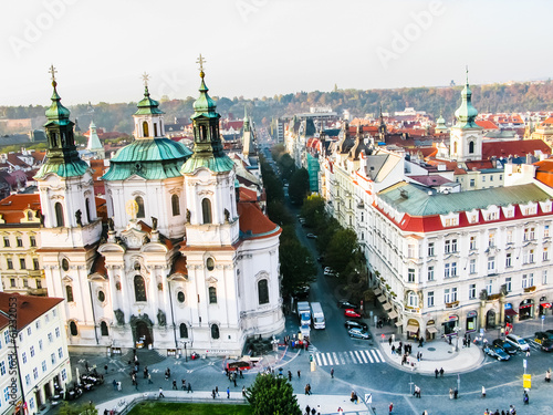 View on Saint Nicholas Church in Prague