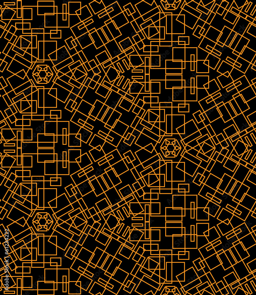 Abstract seamless pattern of yellow lines