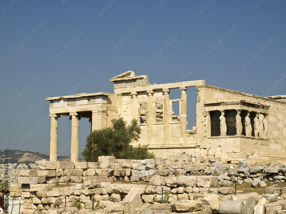 Caryatids, erechtheion temple Acropolis, Athens Greece