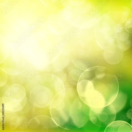 green and yellow bokeh background