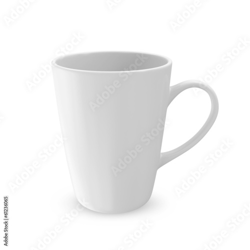 Empty Blank Cup isolated on white background