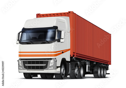 truck transports container