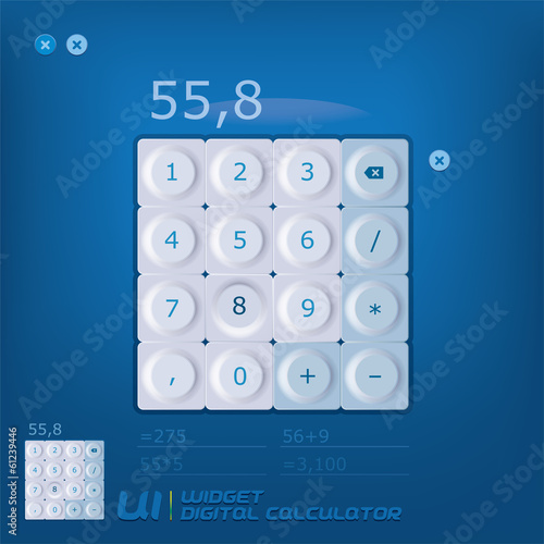 Calculator Illustration With Blue Background
