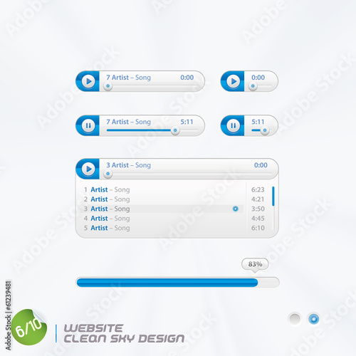 Website Clean Sky Design With Sticker