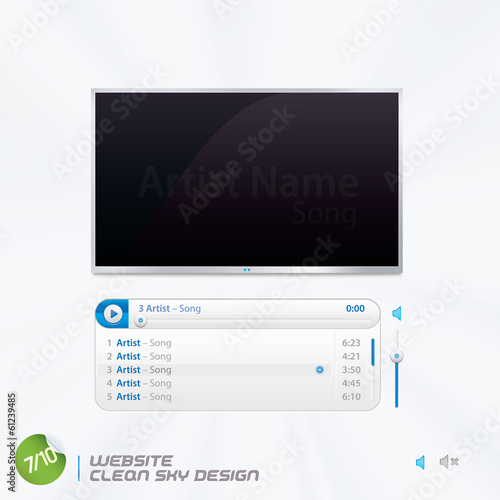 Website Clean Sky Design With Sticker