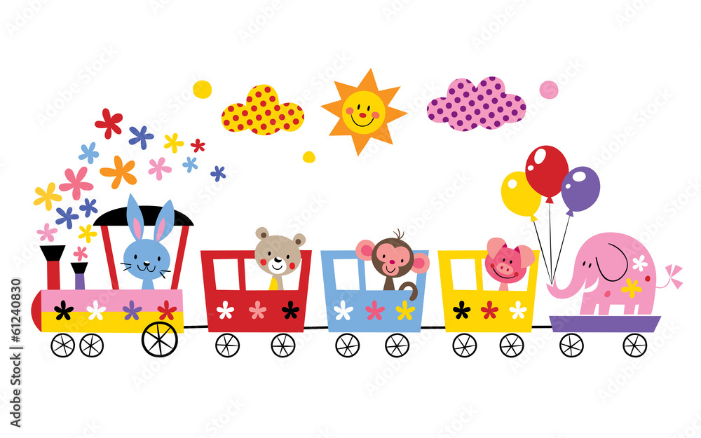 Obraz premium animal train