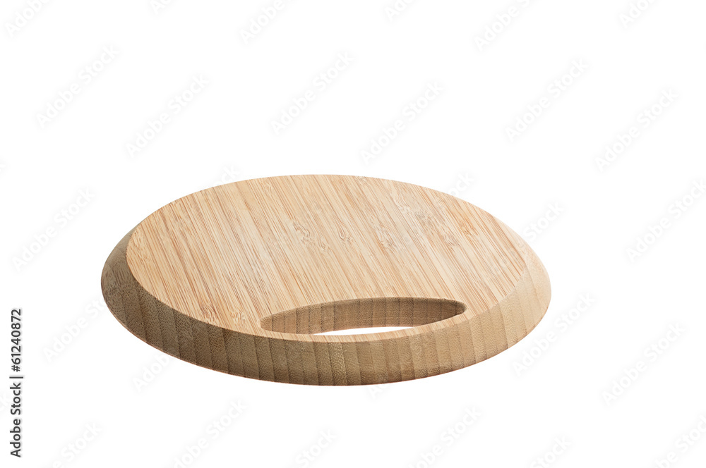Round kitchen cutting board isolated on white background Round kitchen cutting board isolated on white background