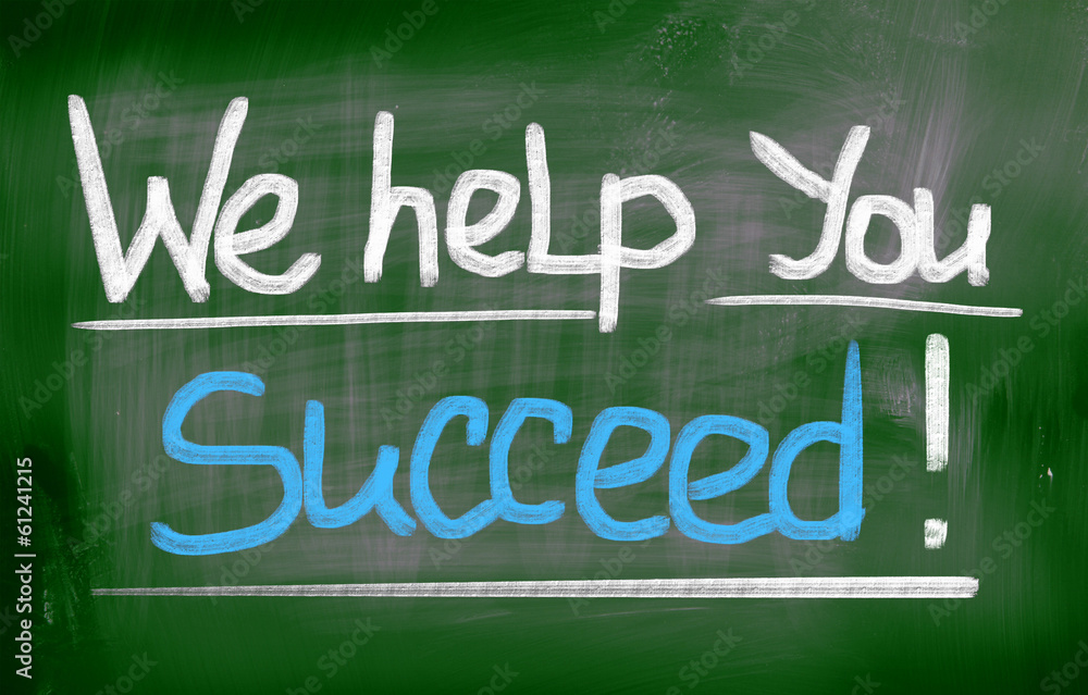 We Help You Succeed Concept