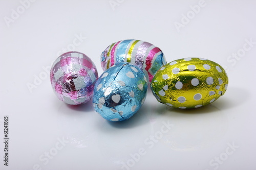 Four chocolate eggs