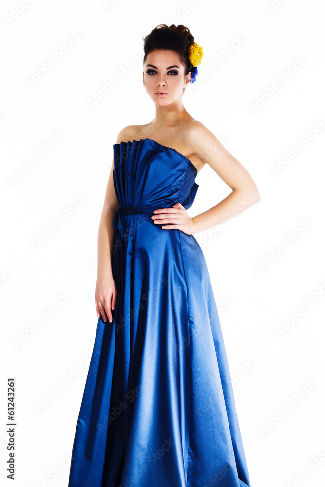 Portrait of beautiful girl in evening dress Portrait of beautiful girl in evening dress