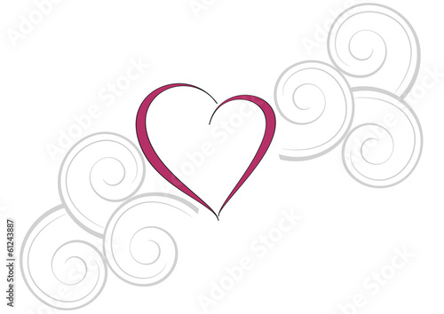 decorazione cuore stilizzato