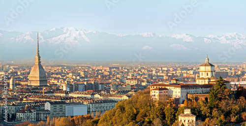 Turin  Torino   panorama with the Alps