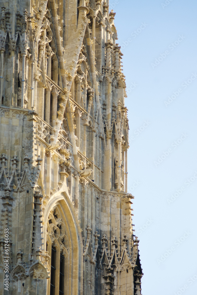 Detail of tower on St. Stephan cathedral in Vienna, Austria Detail of tower on St. Stephan cathedral in Vienna, Austria