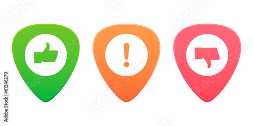 Guitar picks with survey icons