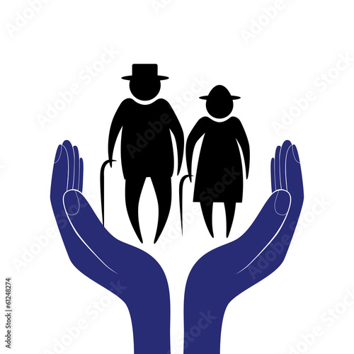 elderly care vector