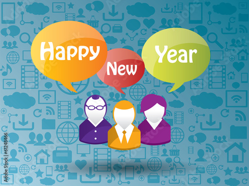 Social media happy new year