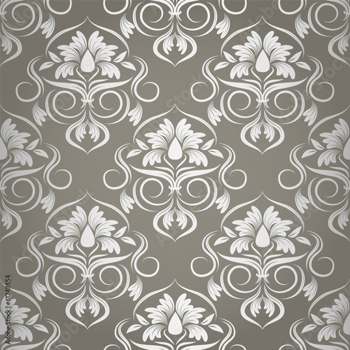 seamless wallpaper.damask pattern.floral background