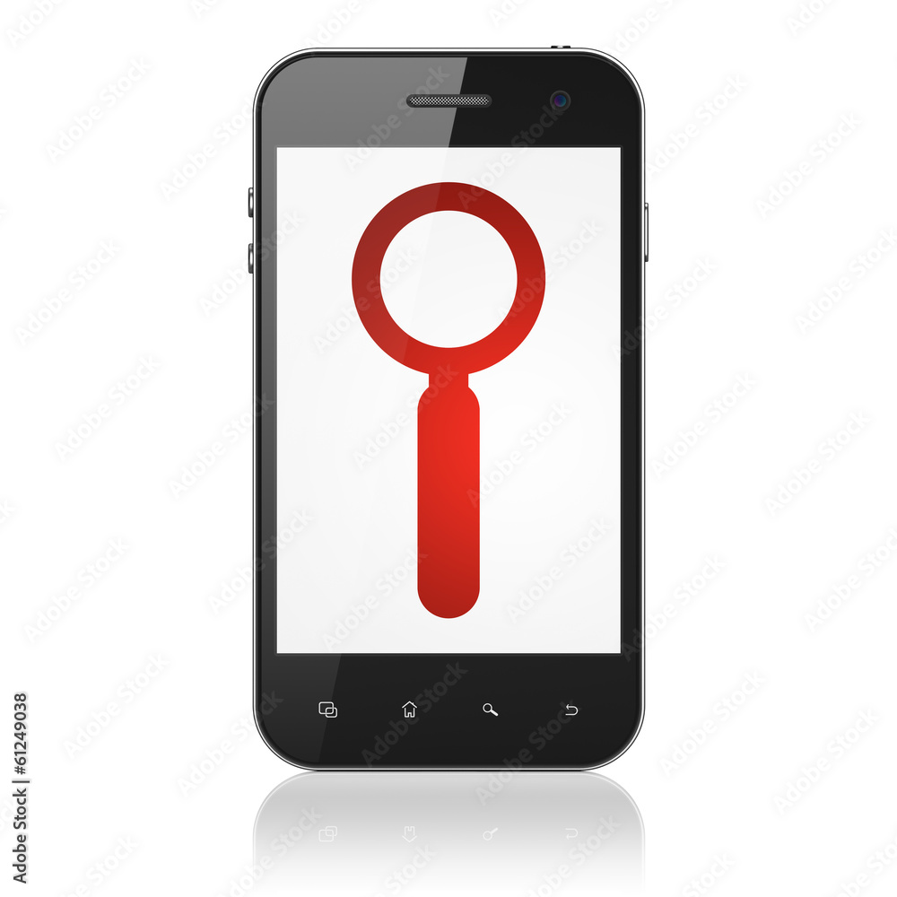 Web design concept: Search on smartphone Web design concept: Search on smartphone
