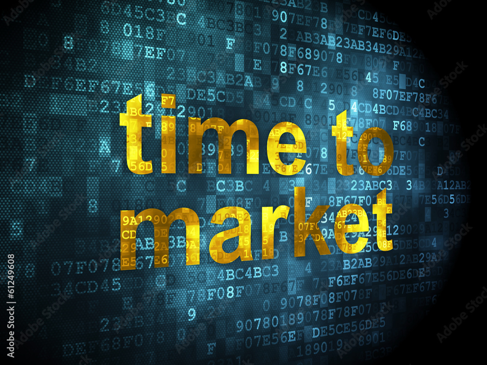 Time concept: Time to Market on digital background