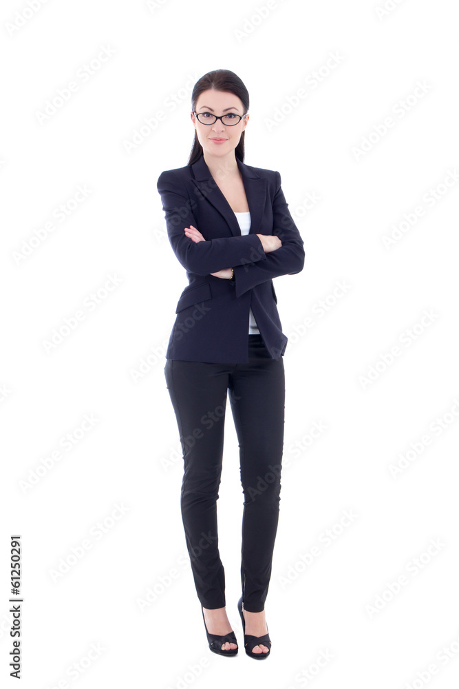 young attractive business woman isolated on white young attractive business woman isolated on white