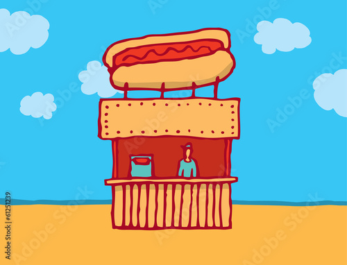 Hot dog parlor at the beach