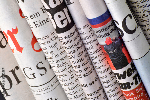 Slika na platnu Zeitungen, Presse, Tageszeitungen, Pressefreiheit, Medien, Print