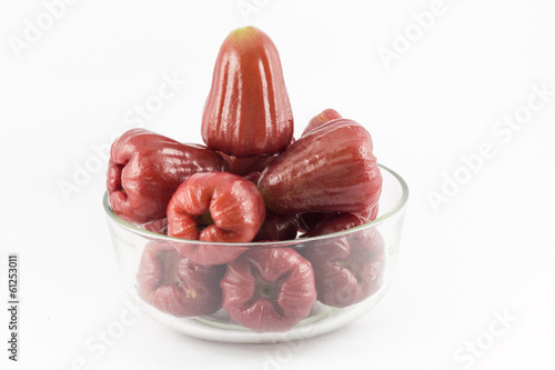 Rose apple  isolated on the white photo