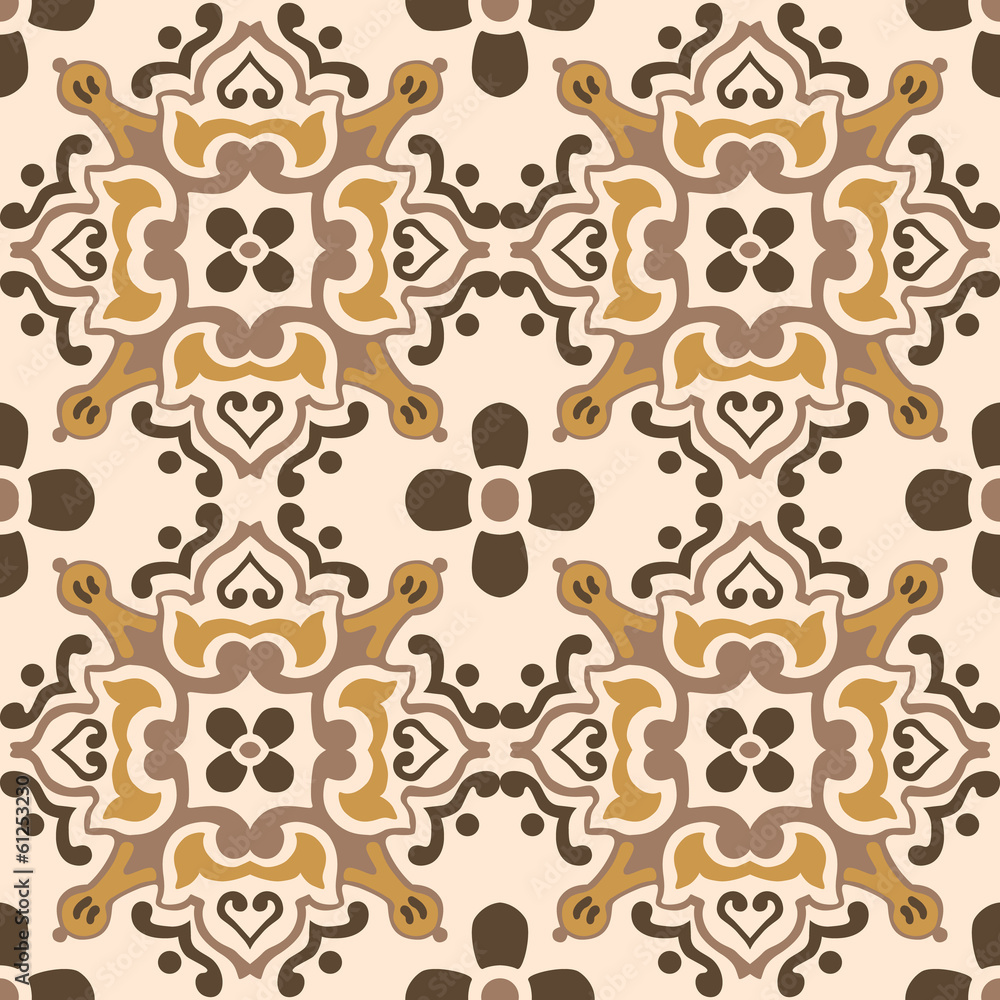 Fototapeta premium Seamless ornamental tiles