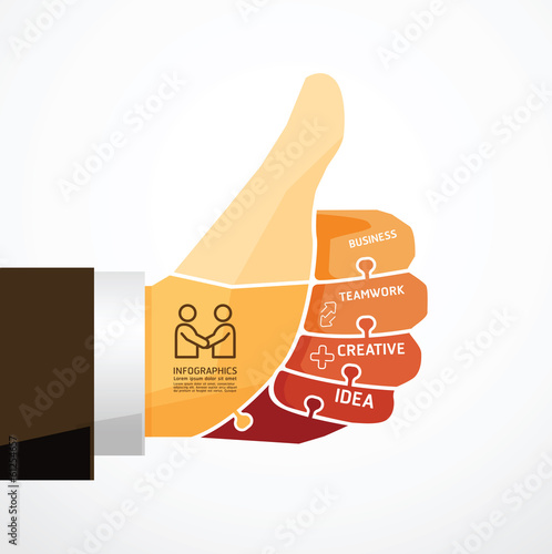 fingers shape good ok  jigsaw banner