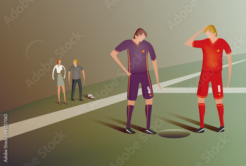 Football players discover hole