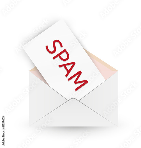 envelope and spam message