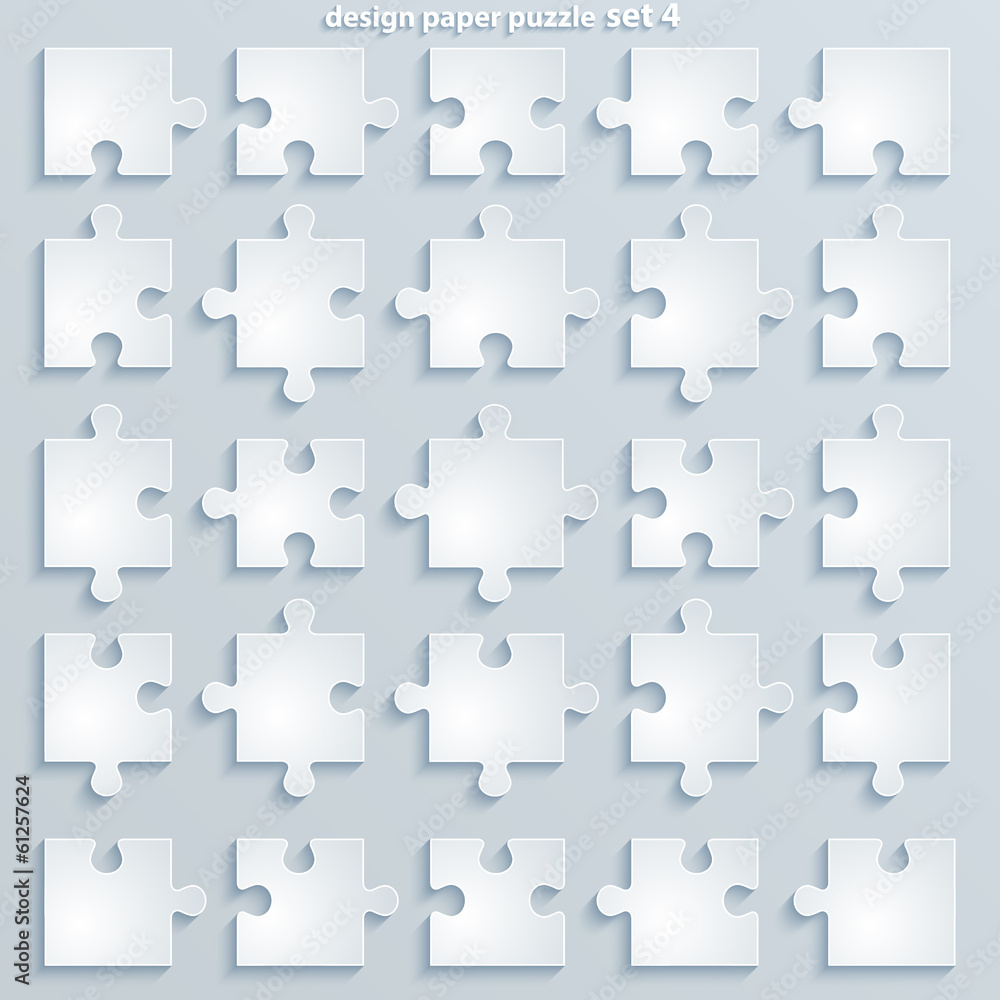 Naklejka premium Parts of paper puzzles.