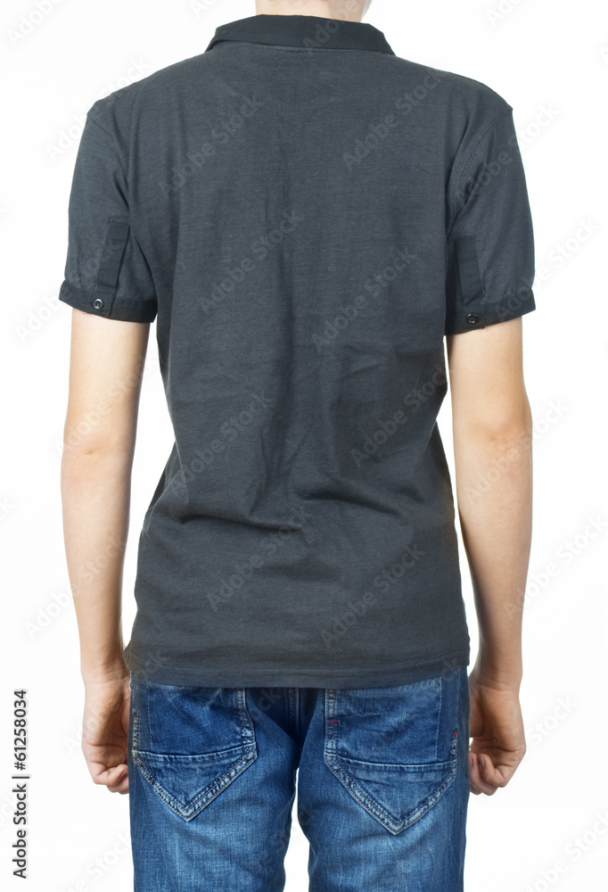 Man wearing t-shirt isolated on white background Man wearing t-shirt isolated on white background