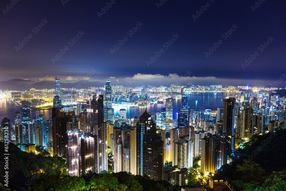 Obraz premium Hong Kong night