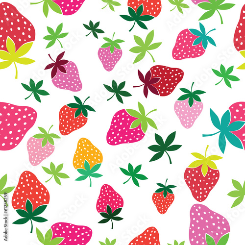 Seamless vector strawberry pattern